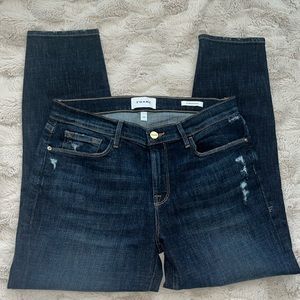 Frame Le Garçon crop jeans in dark wash